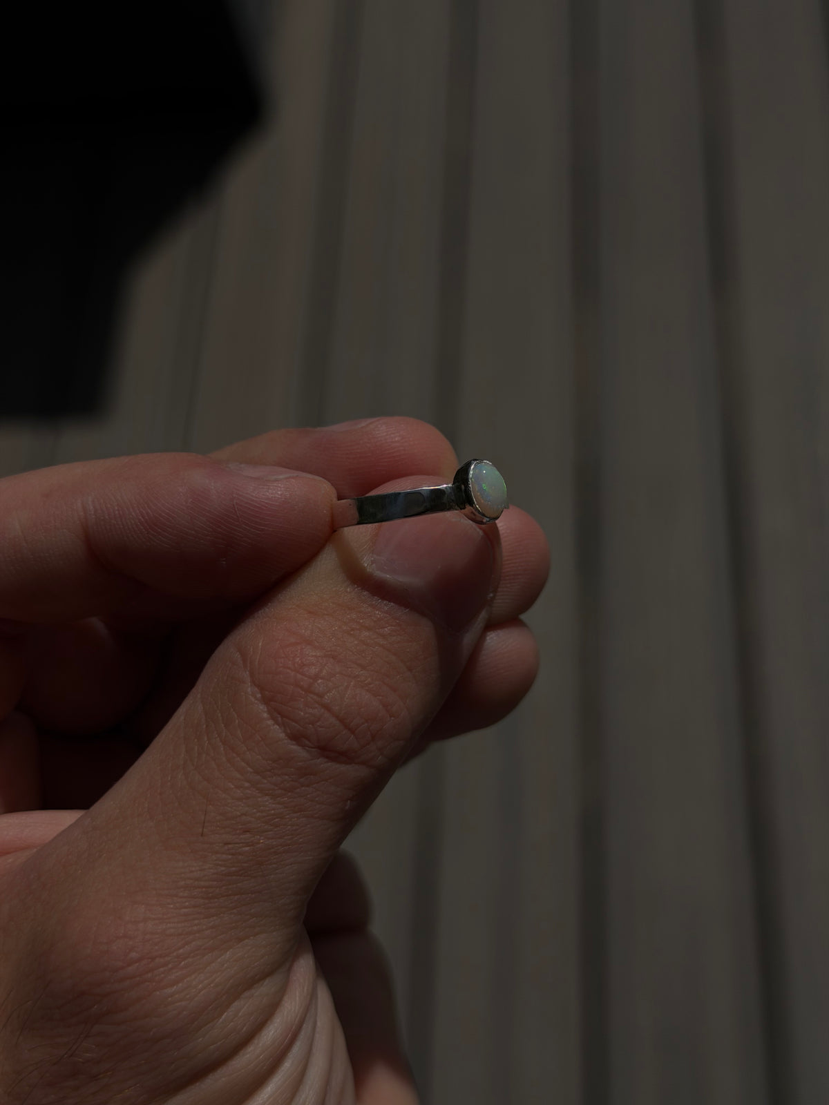 Coober Pedy Australian Opal Sterling Silver Ring