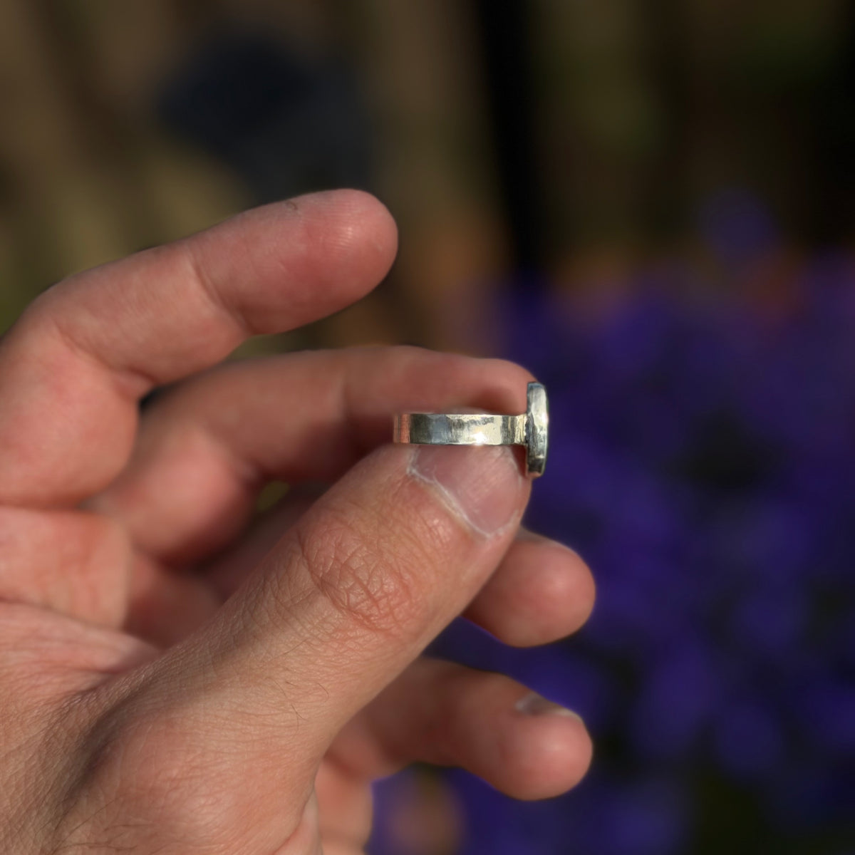 Lightning Ridge Dark Opal Ring Size 4